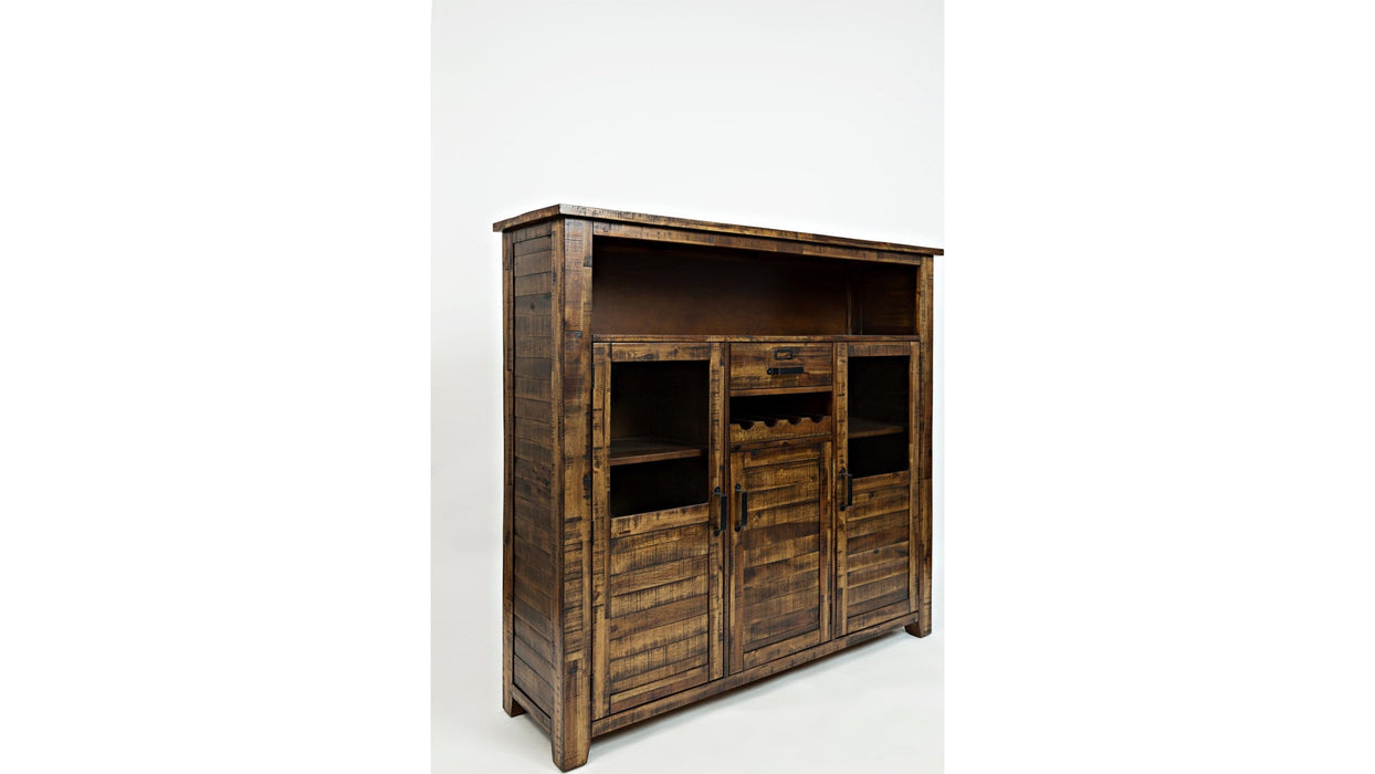 Jofran Cannon Valley Wine Cabinet in Medium Cool Tones