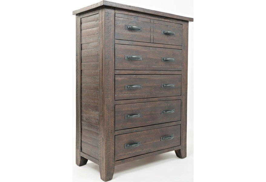 Jofran Jackson Lodge 5 Drawer Chest in Distressed