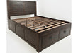 Jofran Jackson Lodge Queen Panel Storage Bed in Distressed image