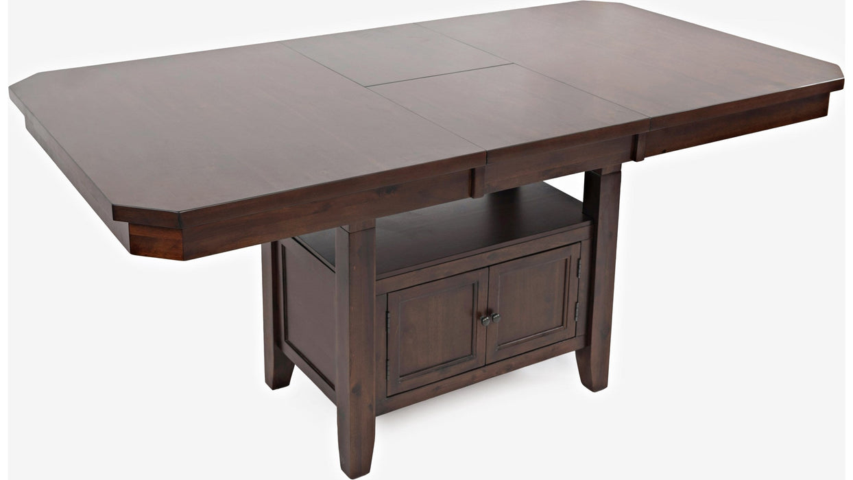 Jofran Manchester High/Low Rectangle Dining Table in Merlot