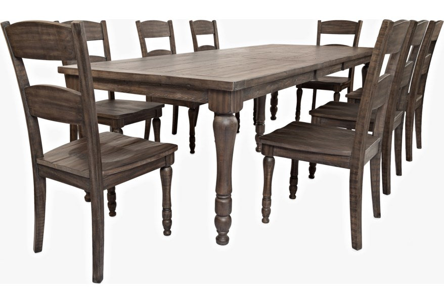 Jofran Madison County Rectangle Extension Dining Table in Barnwood