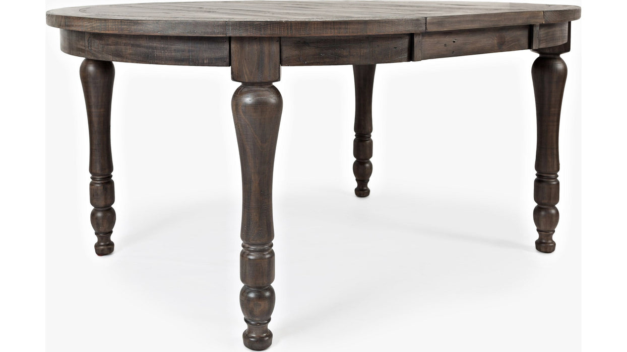 Jofran Madison County Round to Oval Dining Table in Barnwood