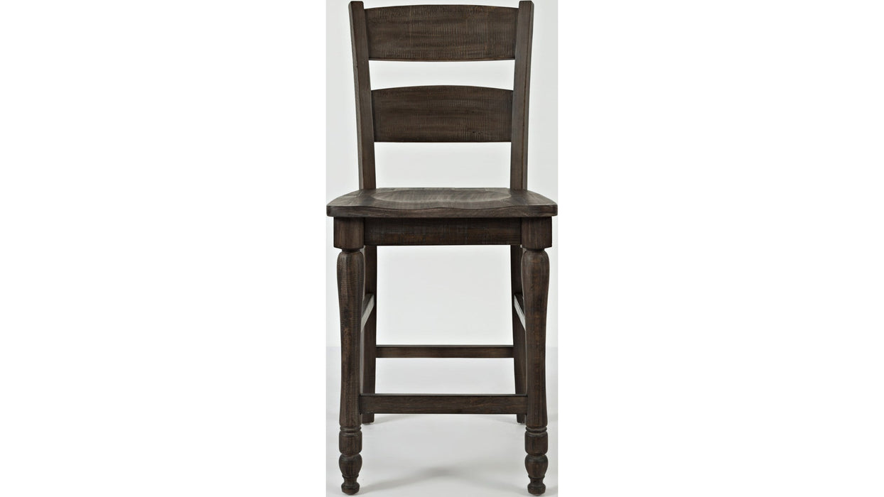 Jofran Madison County Ladderback Counter Stool in Barnwood (Set of 2)