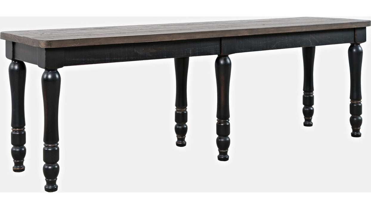 Jofran Madison County Dining Bench in Vintage Black