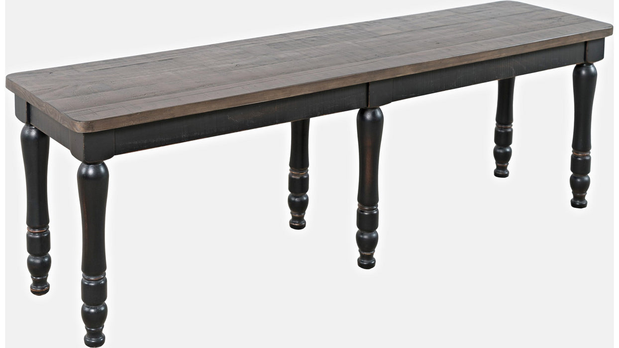 Jofran Madison County Dining Bench in Vintage Black