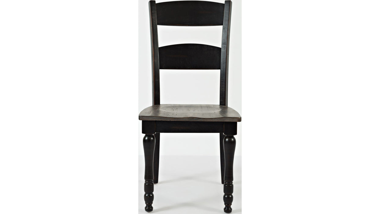 Jofran Madison County Ladderback Dining Chair in Vintage Black (Set of 2)