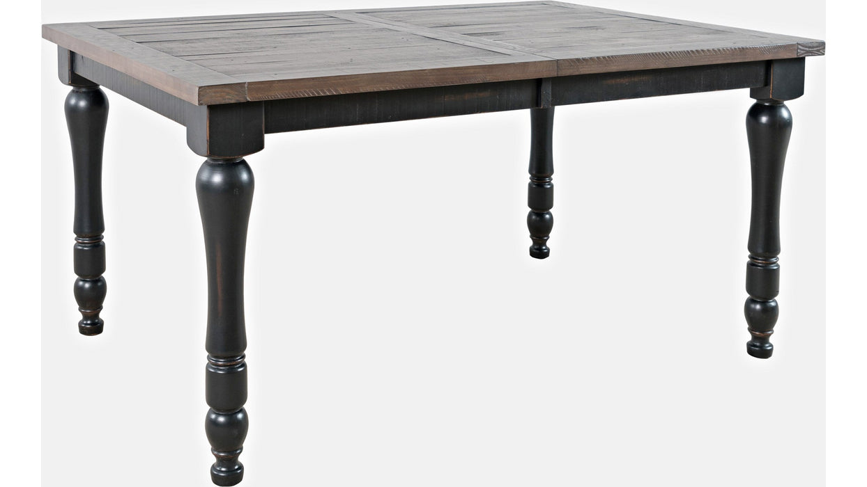 Jofran Madison County Rectangle Extension Dining Table in Vintage Black