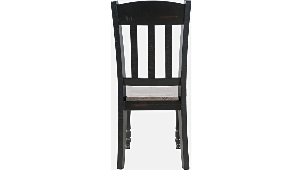 Jofran Madison County Slatback Dining Chair in Vintage Black (Set of 2)