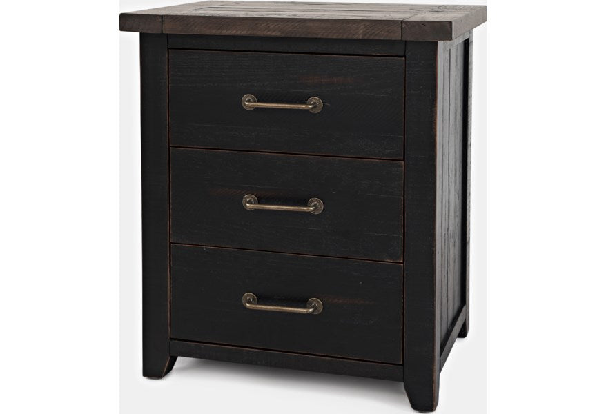 Jofran Madison County Power Nightstand in Vintage Black