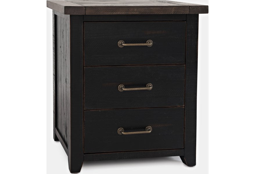 Jofran Madison County Power Nightstand in Vintage Black