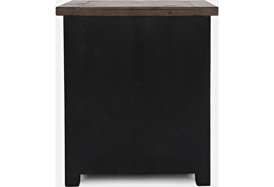 Jofran Madison County Power Nightstand in Vintage Black