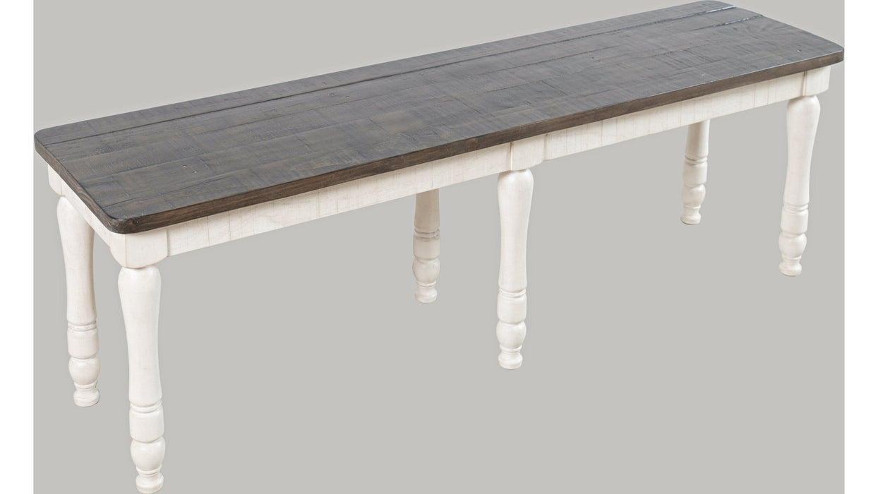 Jofran Madison County Dining Bench in Vintage White