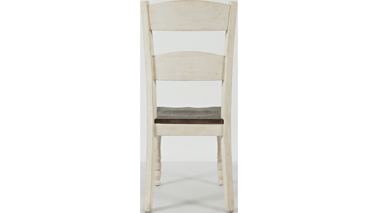 Jofran Madison County Ladderback Dining Chair in Vintage White (Set of 2)