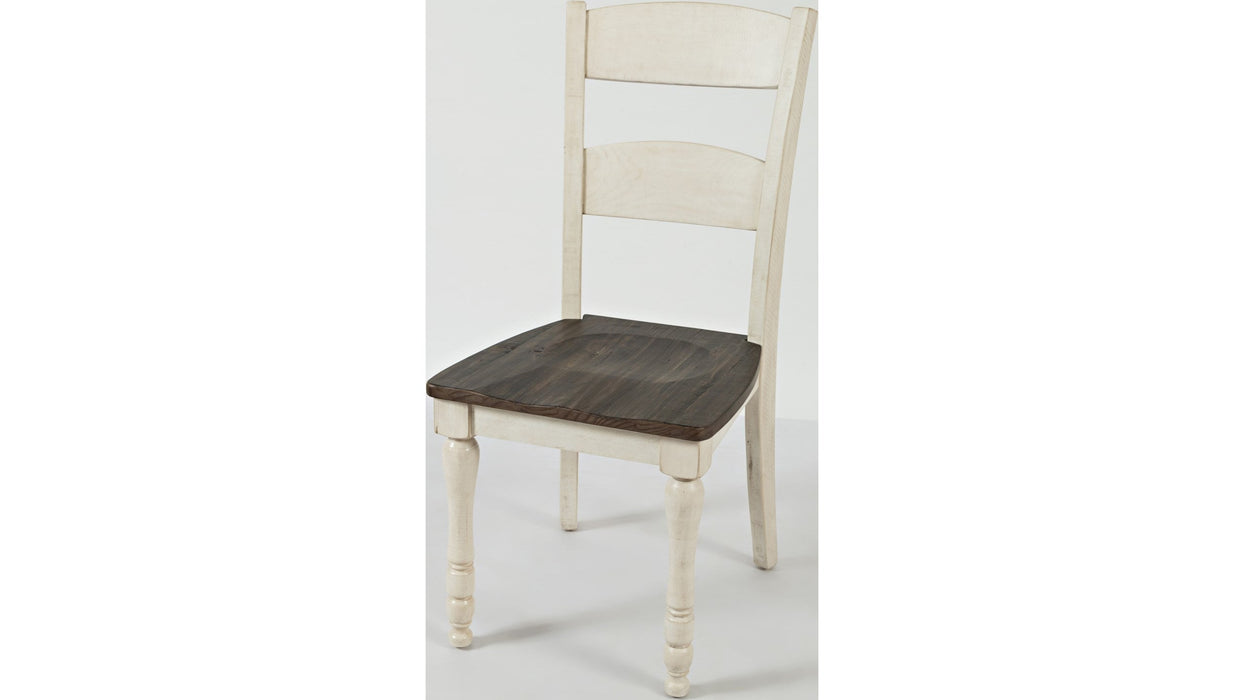 Jofran Madison County Ladderback Dining Chair in Vintage White (Set of 2)