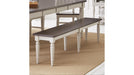 Jofran Orchard Park 76" Bench in Dark Brown/Soft Grey image