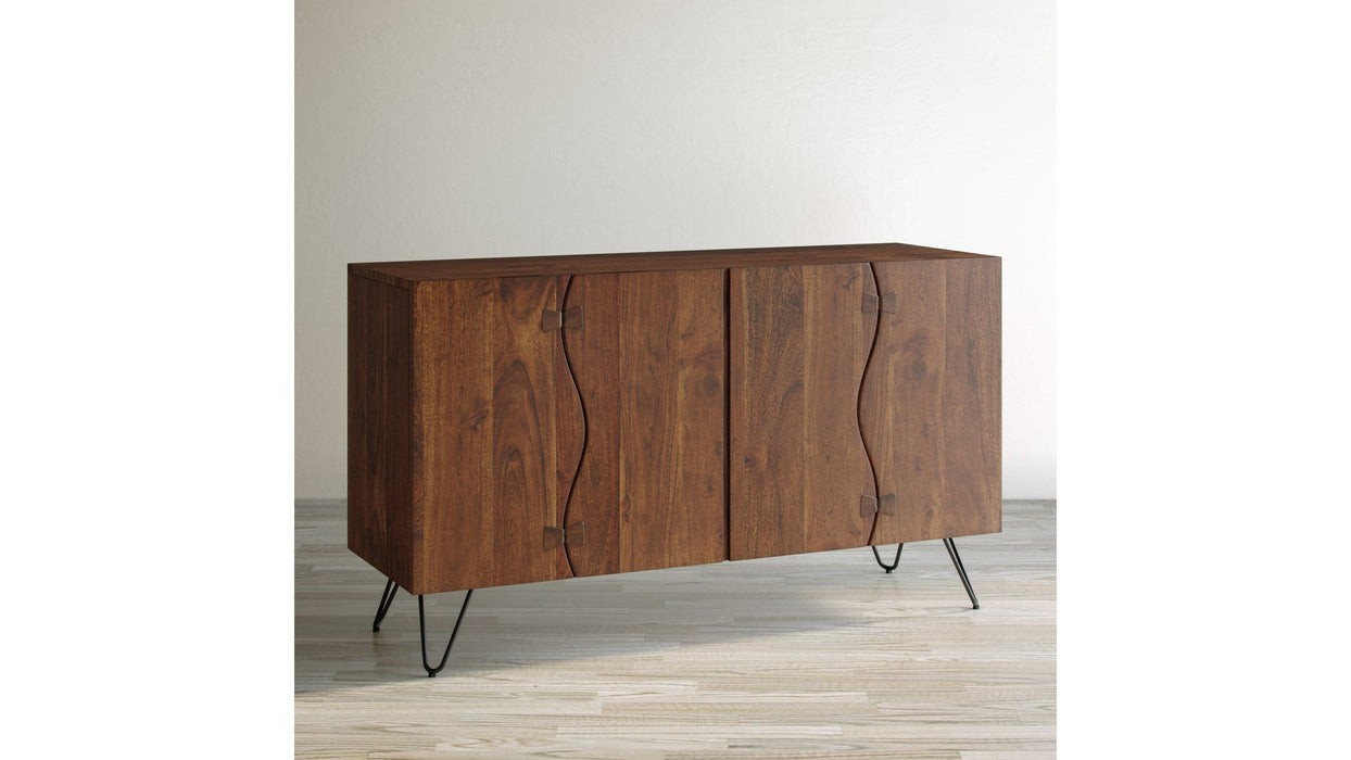 Jofran Nature's Edge Sideboard with 4 Live Edge Doors in Light Chestnut