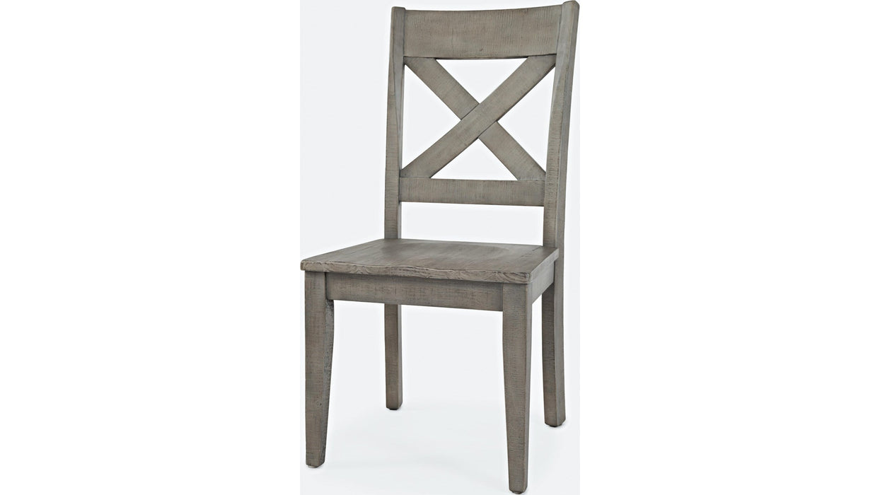 Jofran Outer Banks X-Back Chair in Gray (Set of 2)