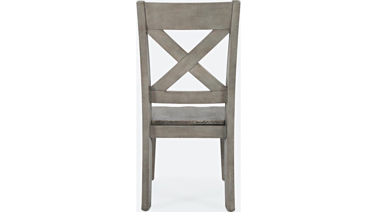 Jofran Outer Banks X-Back Chair in Gray (Set of 2)