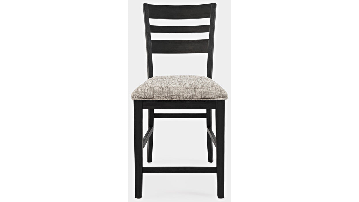 Jofran Altamonte Ladderback Counter Stool in Dark Charcoal (Set of 2)