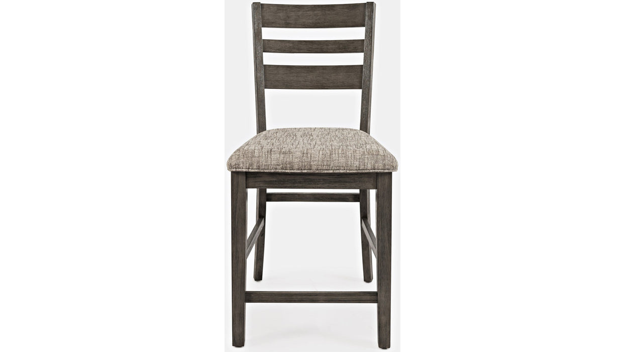 Jofran Altamonte Ladderback Counter Stool in Brushed Grey (Set of 2)