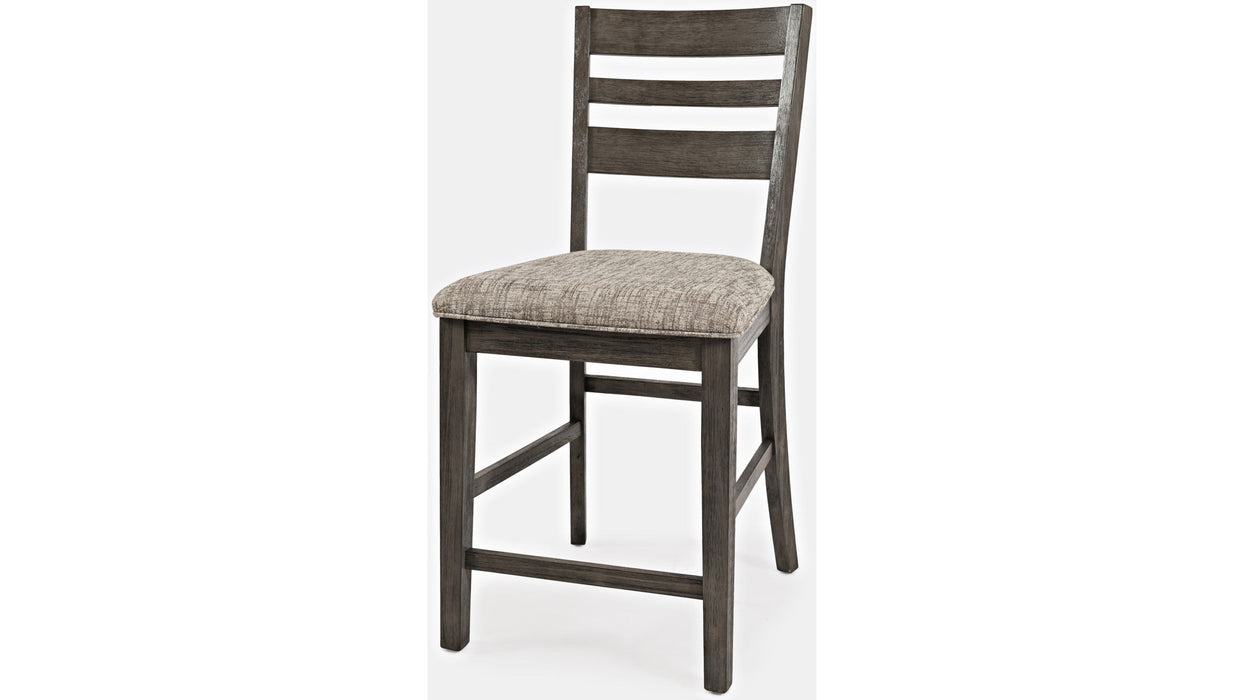 Jofran Altamonte Ladderback Counter Stool in Brushed Grey (Set of 2)