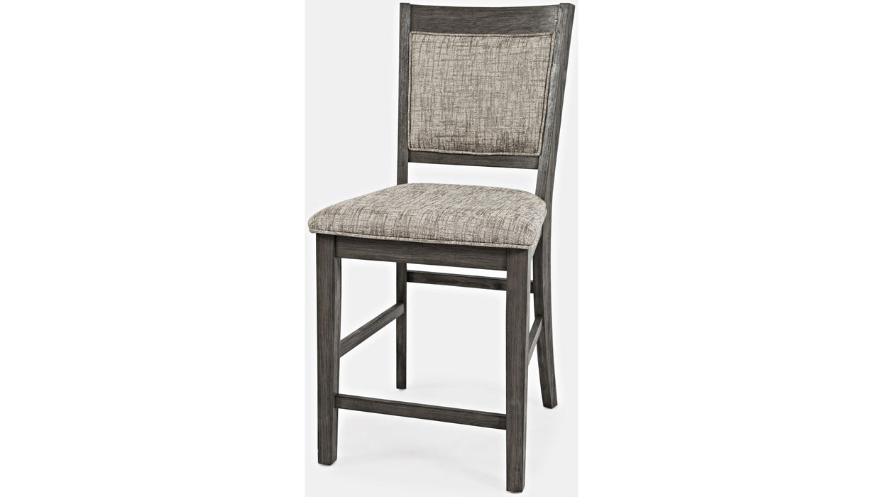 Jofran Altamonte Upholstered Counter Stool in Brushed Grey (Set of 2)