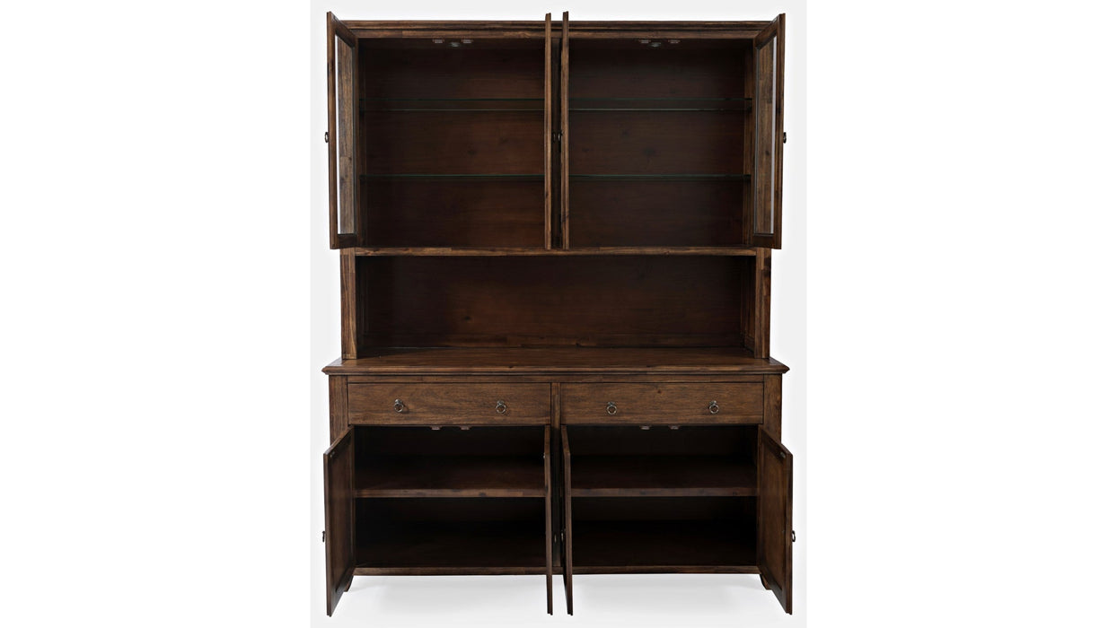 Jofran Bakersfield Hutch with Server in Rich Dark Brown65KT