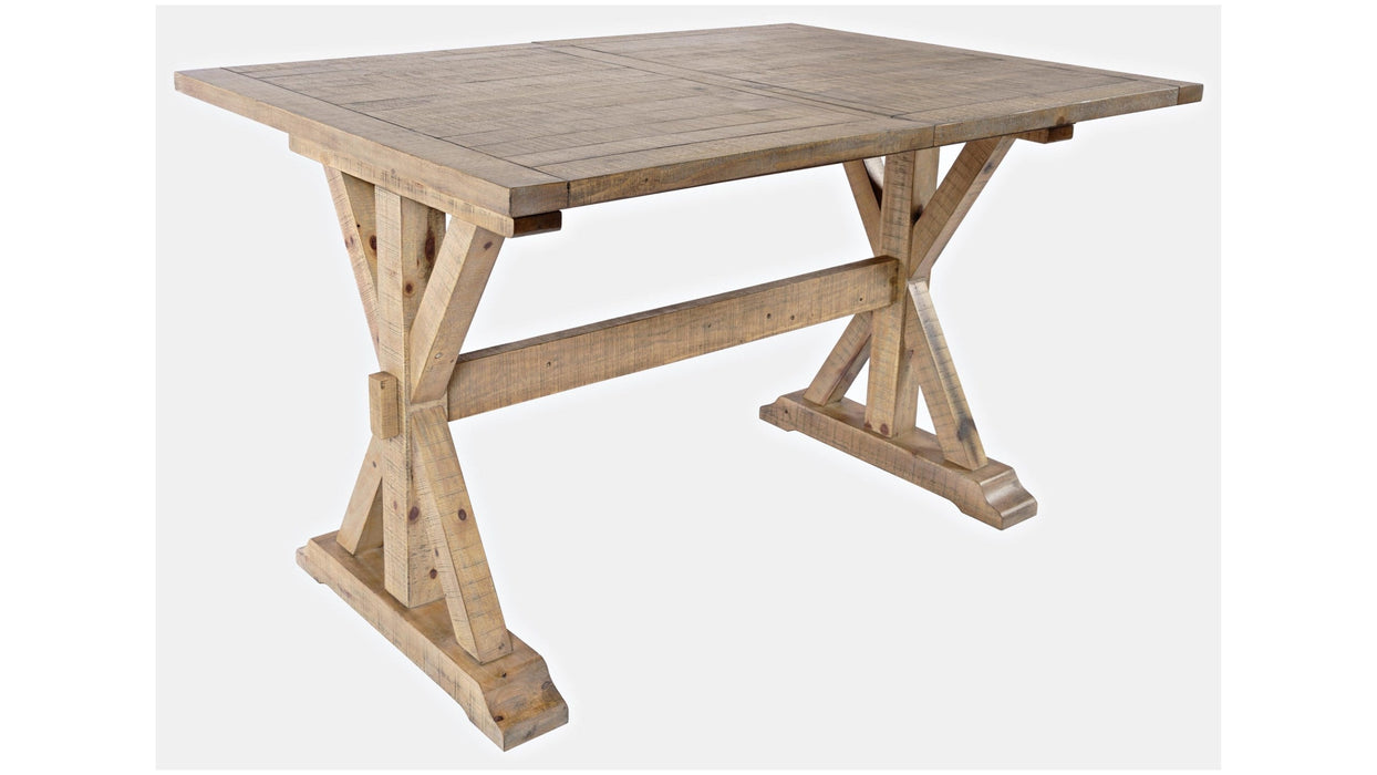 Jofran Carlyle Crossing Counter Dining Table in Rustic Distressed Pine