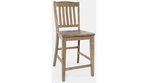 Jofran Carlyle Crossing Slatback Stool in Rustic Distressed Pine (Set of 2) image