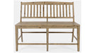 Jofran Carlyle Crossing Slatback Counter Bench in Rustic Distressed Pine image