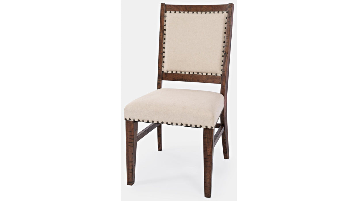 Jofran Fairview Dining Side Chair in Dark Oak/Cream (Set of 2)