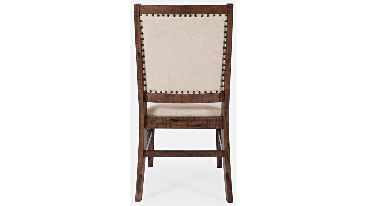 Jofran Fairview Dining Side Chair in Dark Oak/Cream (Set of 2)