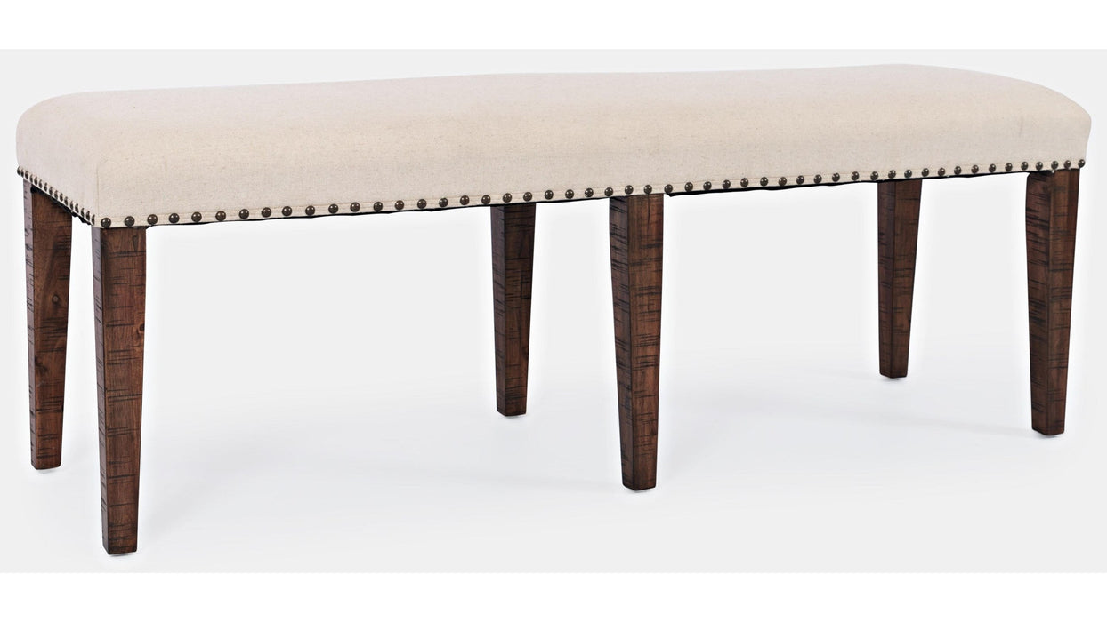 Jofran Fairview Backless Dining Bench in Dark Oak/Cream image