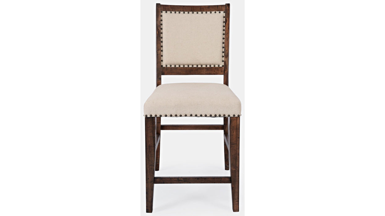 Jofran Fairview Counter Stool in Dark Oak/Cream (Set of 2)