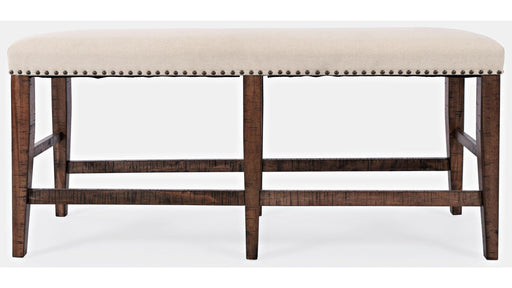 Jofran Fairview Backless Counter Bench in Dark Oak/Cream image