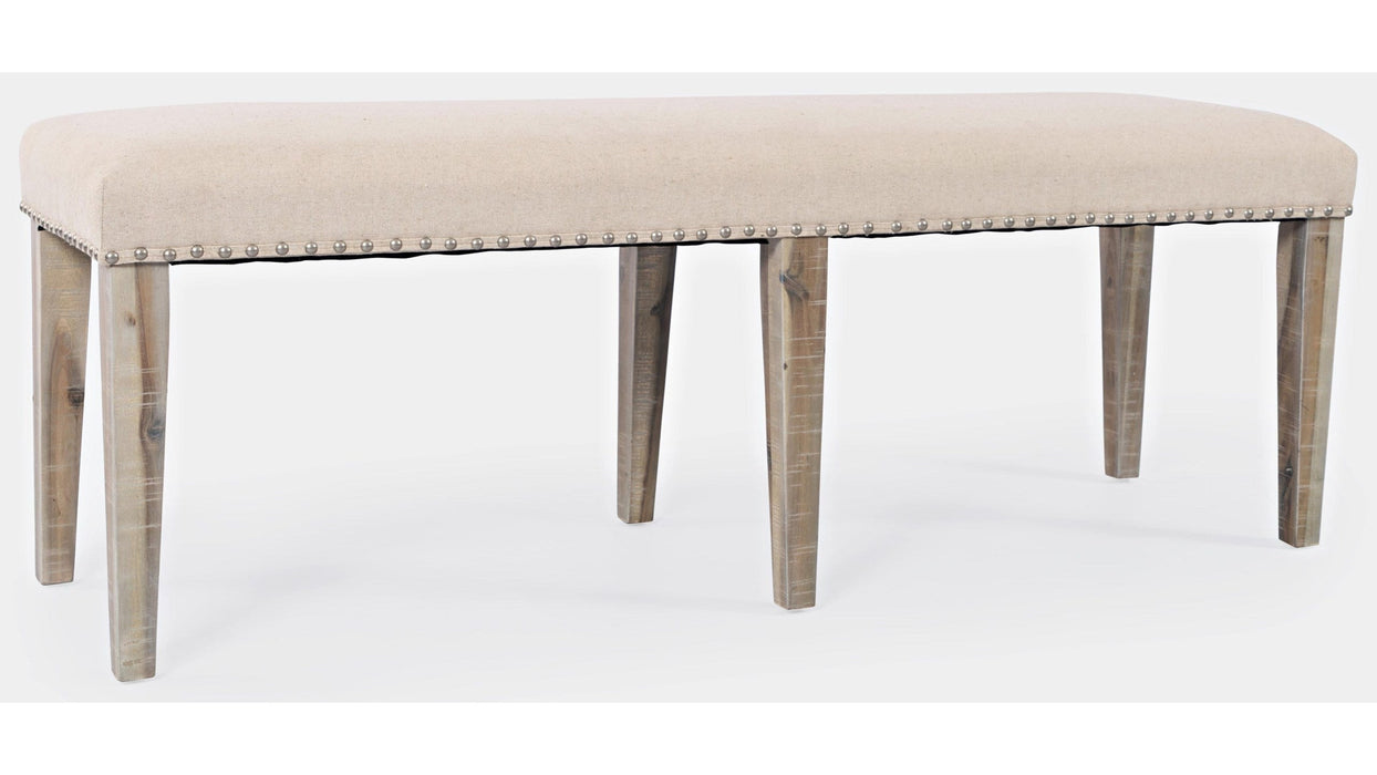 Jofran Fairview Backless Dining Bench in Ash/Cream