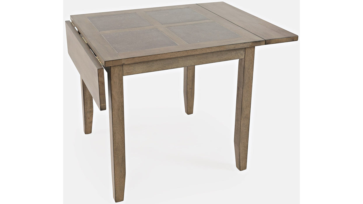 Jofran Prescott Park Dropleaf Tile Top Table in Weathered Oak