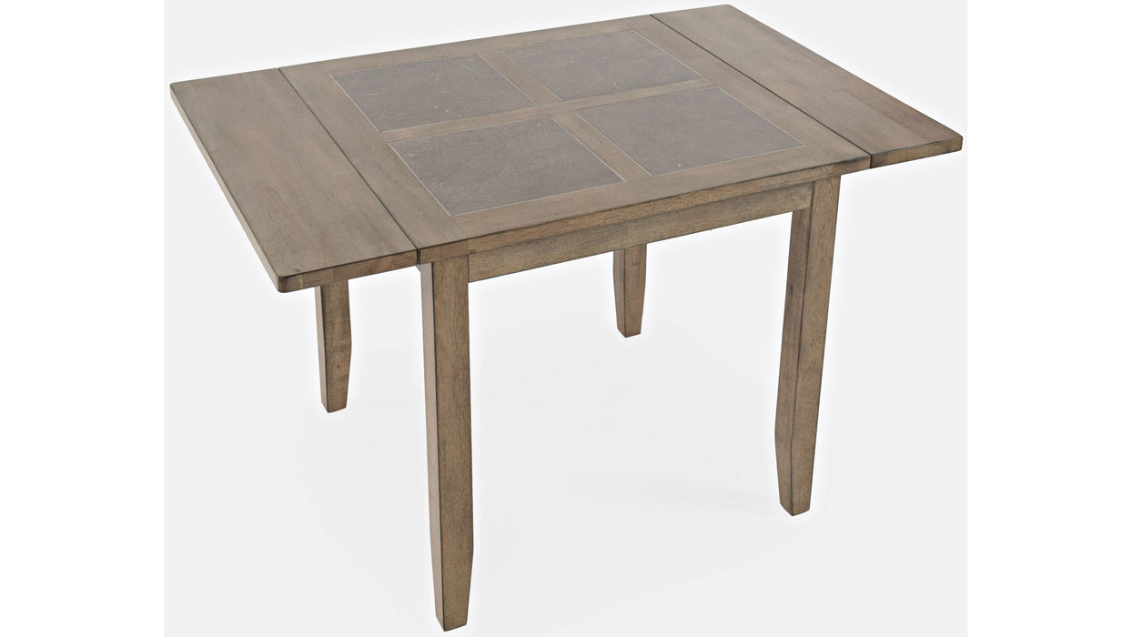 Jofran Prescott Park Dropleaf Tile Top Table in Weathered Oak