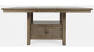 Jofran Prescott Park Extension Storage Dining Table in Weathered OakBKT image