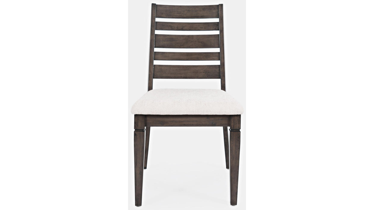 Jofran Lincoln Square Ladderback Chair in Cream/Dark Espresso (Set of 2)