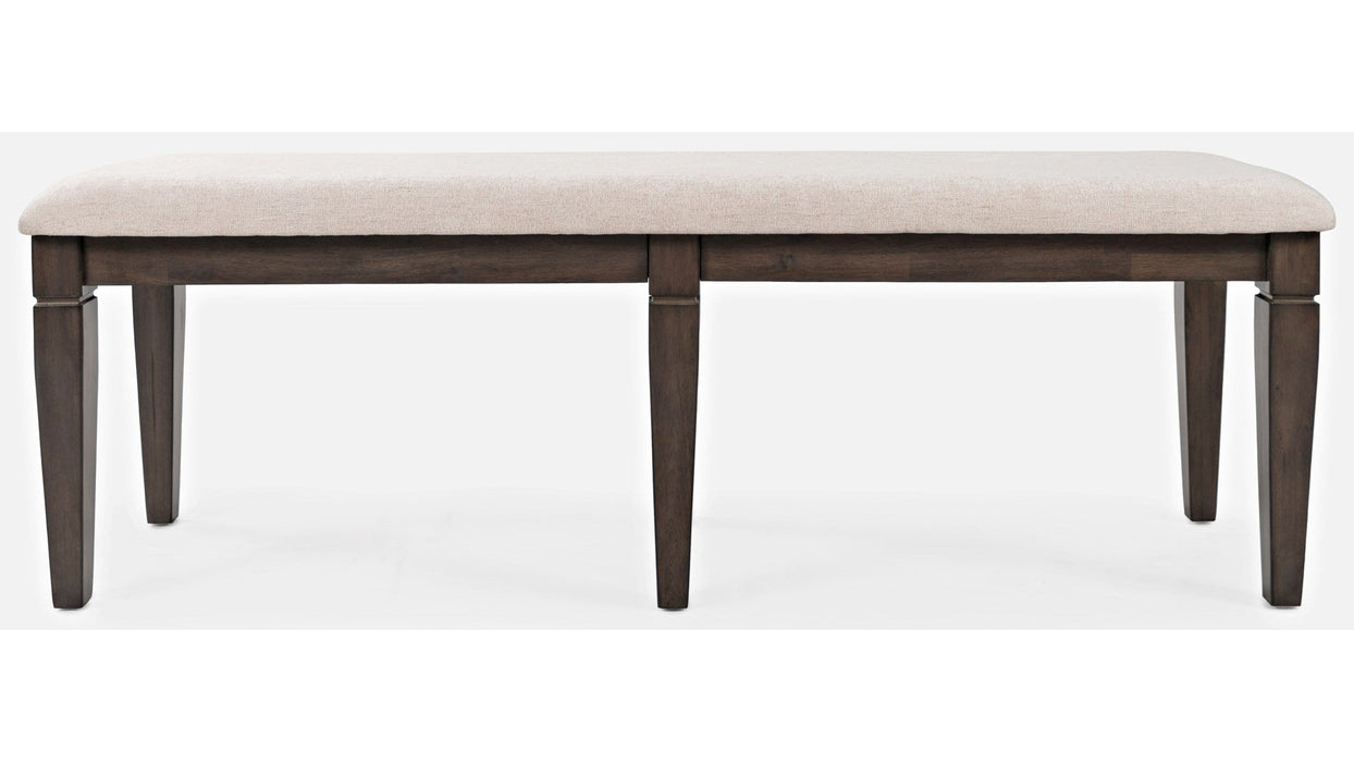 Jofran Lincoln Square Dining Bench in Cream/Dark Espresso image