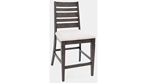 Jofran Lincoln Square Ladderback Stool in Cream/Dark Espresso (Set of 2) image