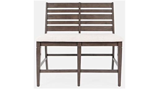 Jofran Lincoln Square Counter Bench in Cream/Dark Espresso image