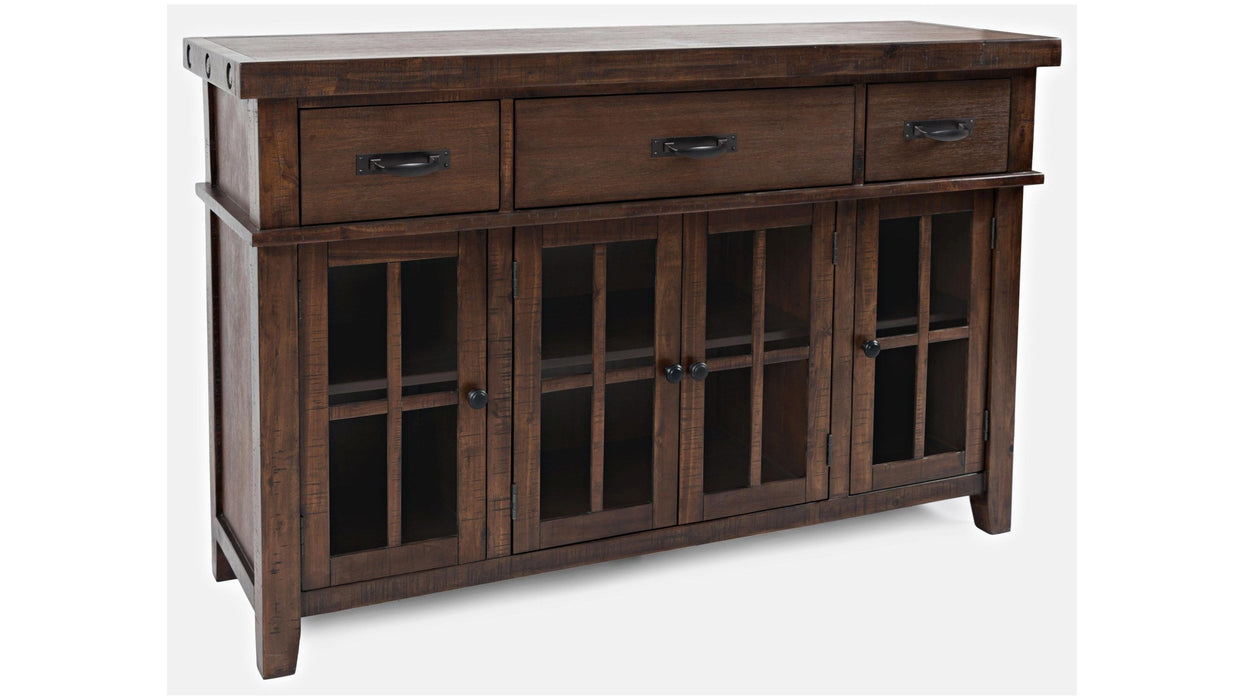 Jofran Mission Viejo 3 Drawer Server in Warm Brown