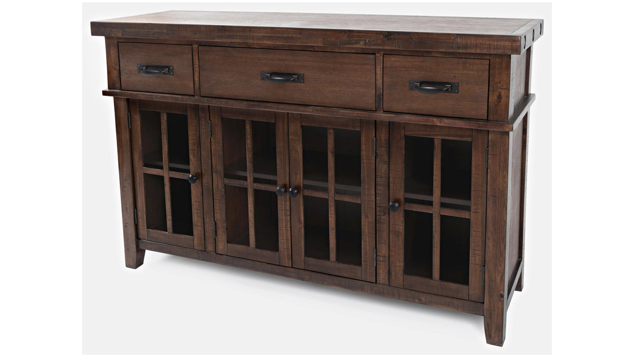 Jofran Mission Viejo 3 Drawer Server in Warm Brown