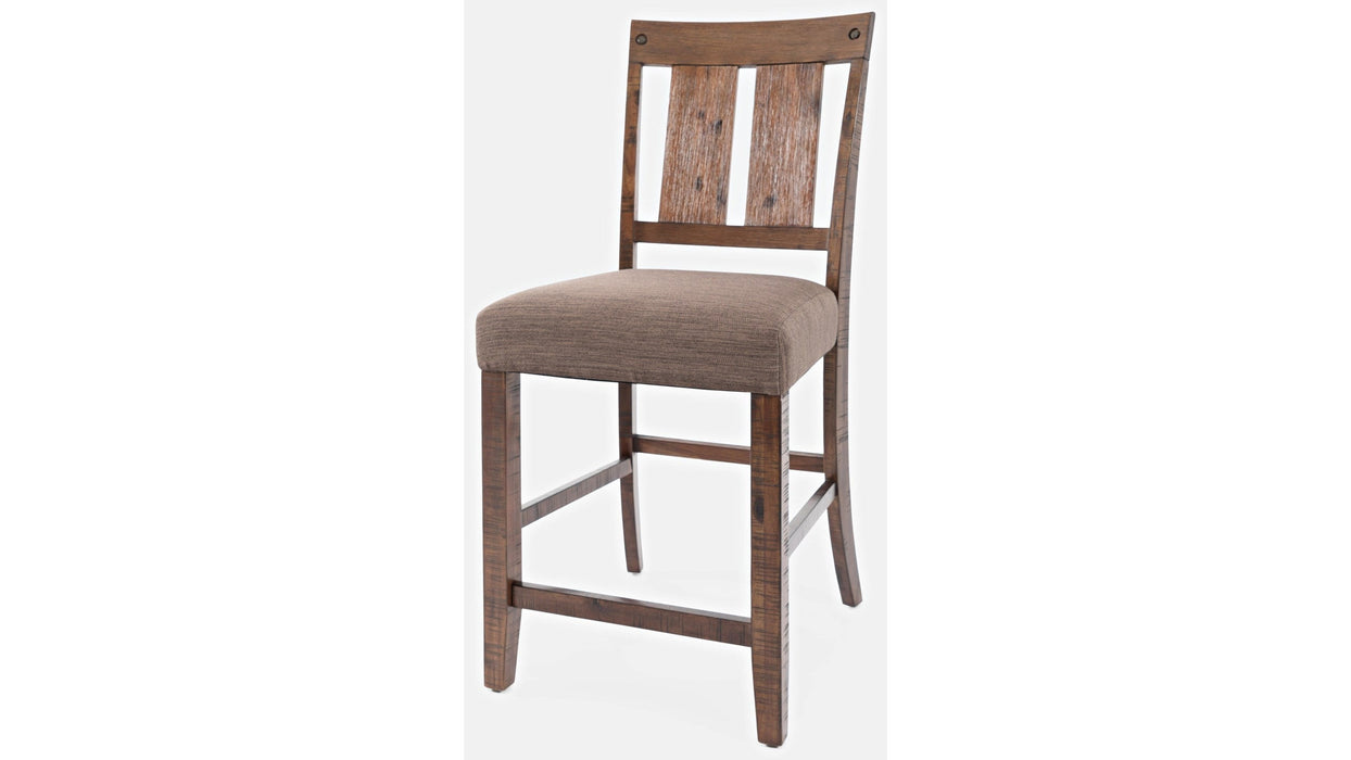 Jofran Mission Viejo Counter Stool in Warm Brown (Set of 2)