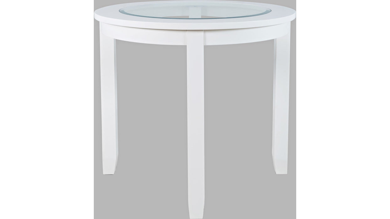 Jofran Urban Icon 42" Round Counter Height Dining Table in White image