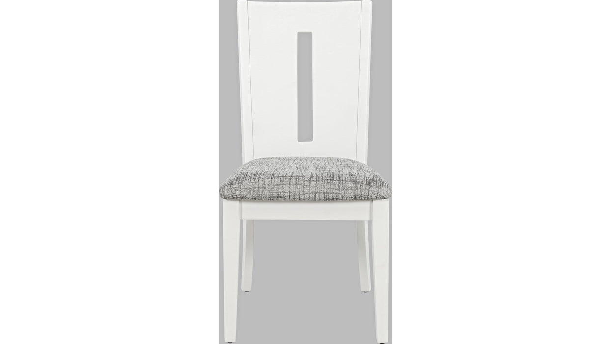 Jofran Urban Icon Slotback Chair in White (Set of 2)