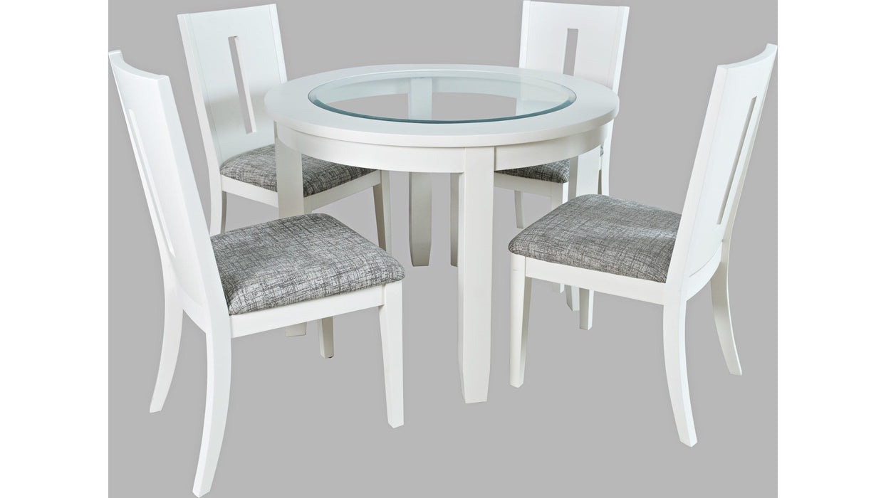 Jofran Urban Icon 42" Round Dining Table in White