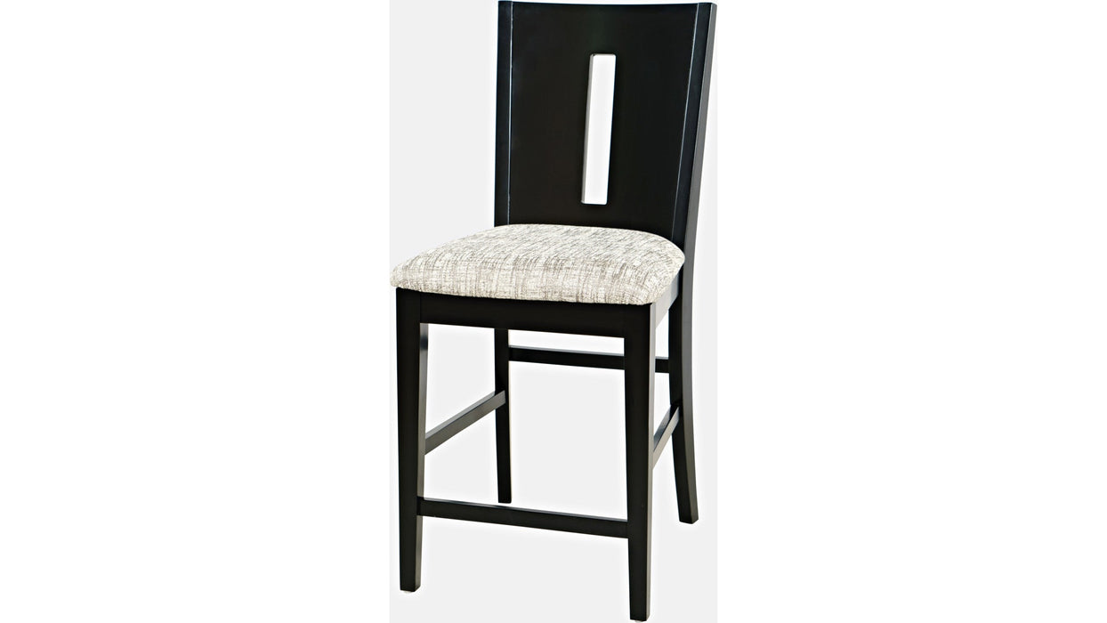 Jofran Urban Icon Slotback Counter Height Stool in Black (Set of 2)